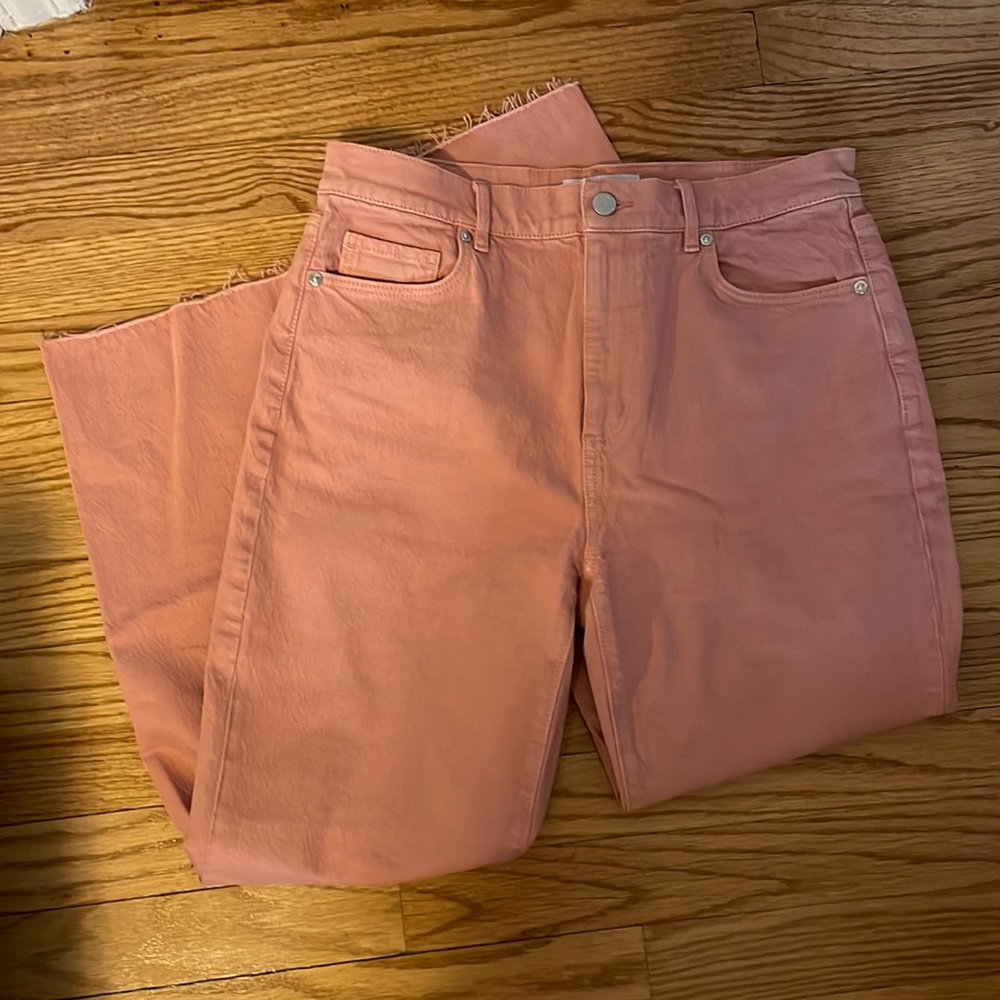 Loft High Waist Straight Crop Jeans